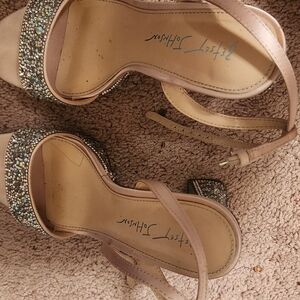 Betsey johnson crystal embellished heel